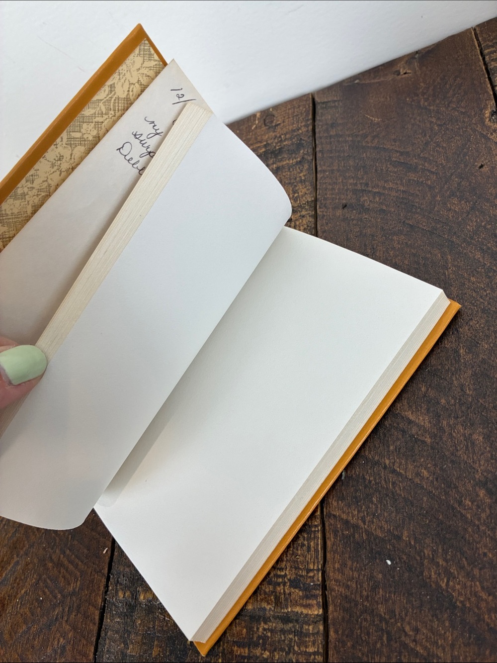 Ornate GoldAccent Mustard Hardcover Journal 1977 Inscription 70s Hardback Yellow - Picture 7 of 8
